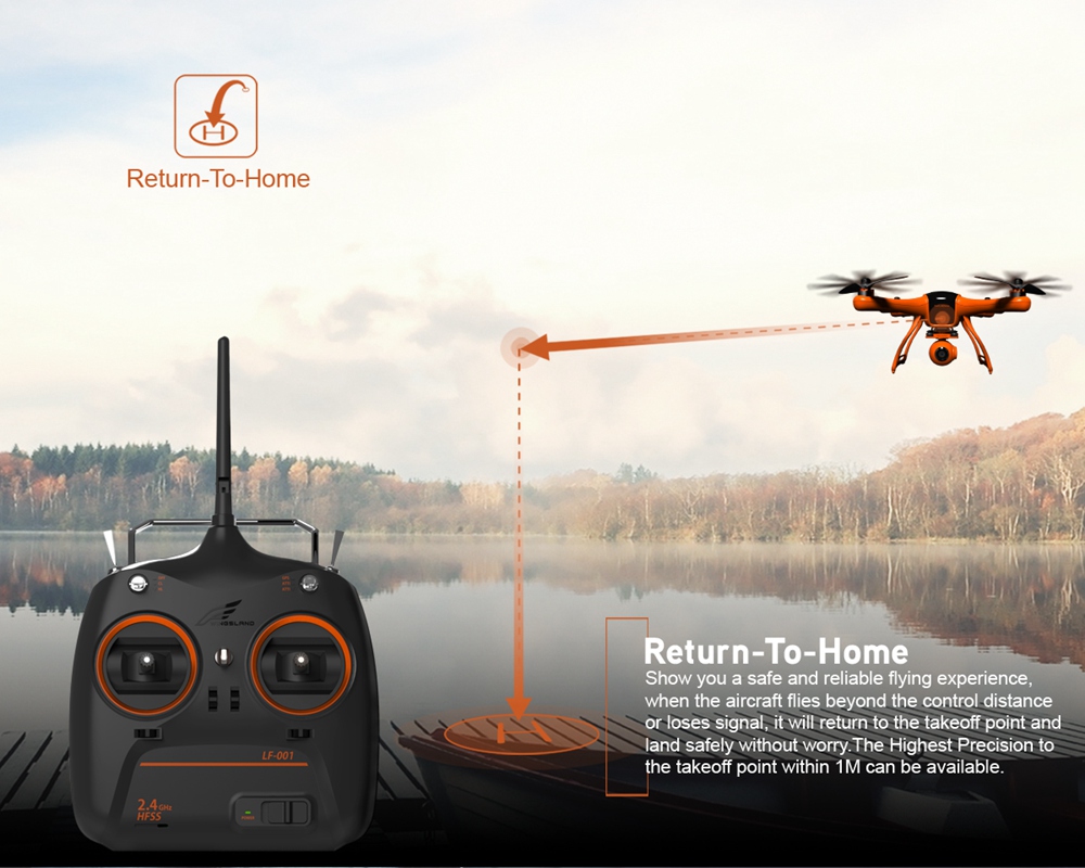 Wingsland M1 Minivet 5.8G GPS FPV 3-Axis Gimbal 1080P HD Camera RC Quadcopter RTF - Orange