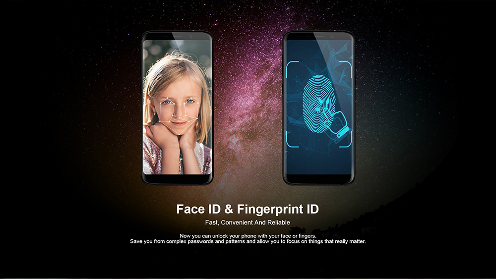 Meiigoo Note 8 5.99 Inch Smartphone Full Screen 4GB 64GB MTK6750T Octa Core Dual Rear Camera Android 7.0 Touch ID - Blue