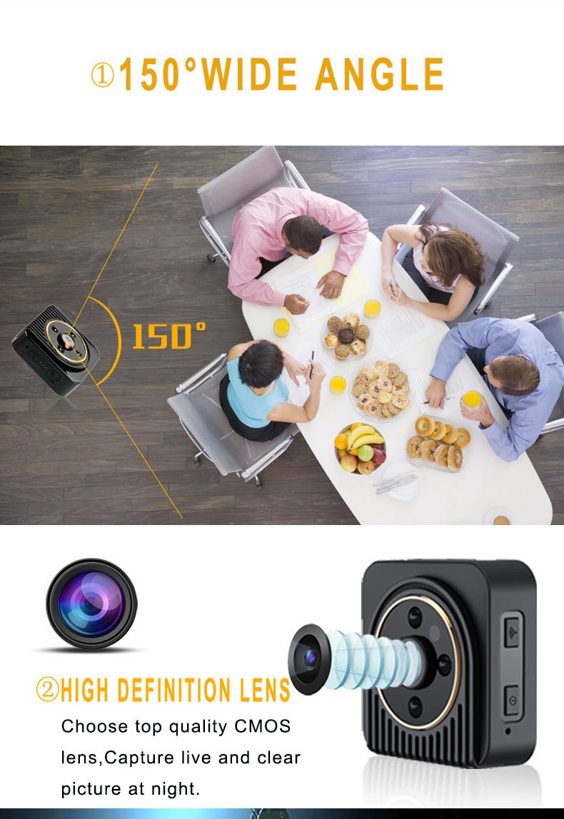 H5 Mini Wifi Camera IP HD 720P Sports Night Vision Camera Anti Theft Monitor Camera