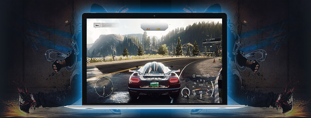 Teclast F6 Pro Notebook Fingerprints Intel Core m3-7Y30 Dual Core 13.3" 1920*1080 IPS Screen 8GB RAM 128GB ROM Windows 10 Dual Band Wifi - Silver