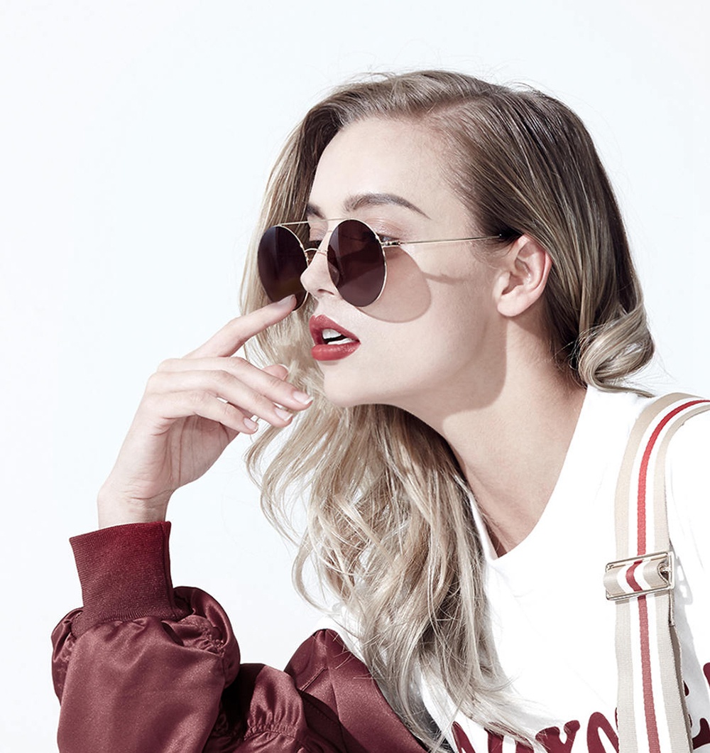 Xiaomi Mijia TS Sunglasses With Round Frame Glasses Fashionable Lightweight - Brown