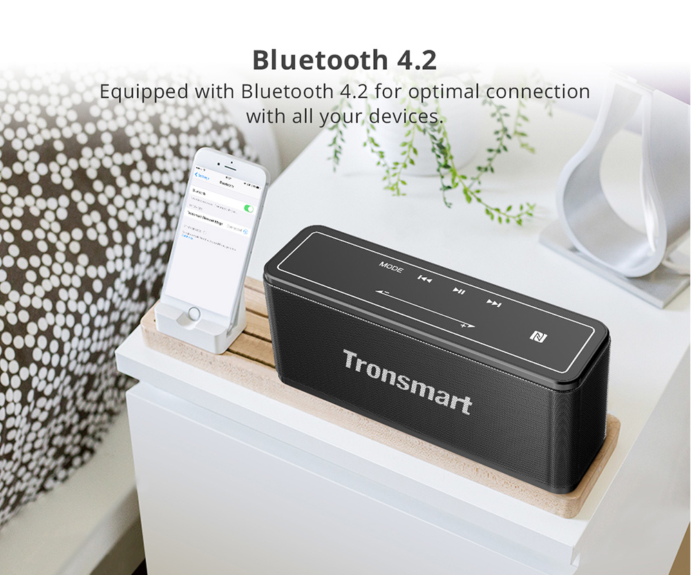 Tronsmart Element Mega Bluetooth Speaker + Tronsmart Encore S1 Magnetic Bluetooth Headphones - Black