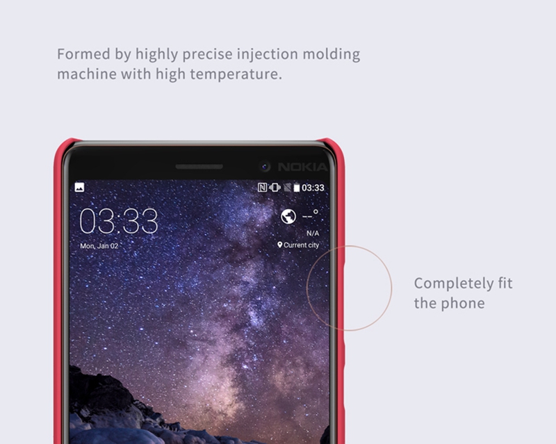 NILLKIN Hard Cover Case for Nokia 7 Plus Protective Phone Back Cover - Black