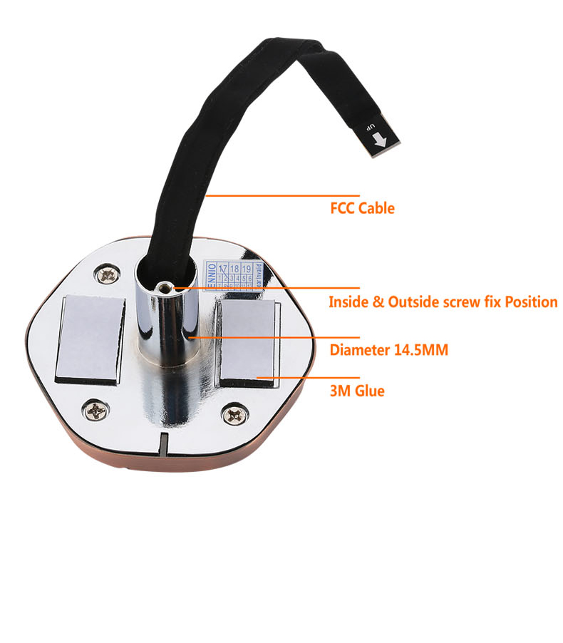 SY501 720P 5" WiFi Door Viewer Wireless Digital PIR Motion Detection IR Night Vision Pinhole Camera -Gold