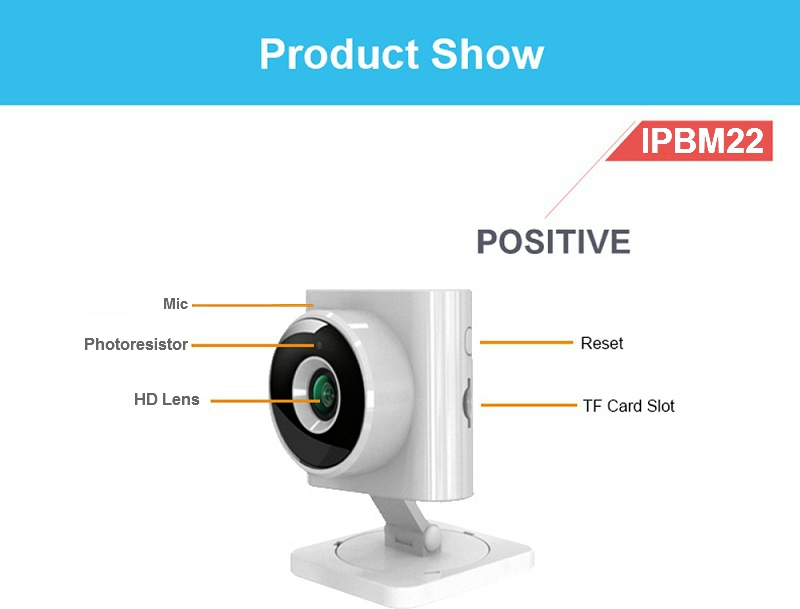 ZBEN 720P WiFi Baby Monitor Camera Z-BEN CCTV Cam IR Cut 2 Way Audio Motion Detection Alarm IP Camera -White