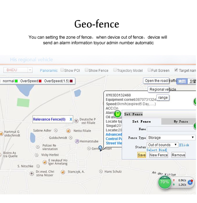 TK800B Car GPS Tracker Realtime GSM GPRS GPS Locator Vehicle Tracking Device Google Link Real Time - Black