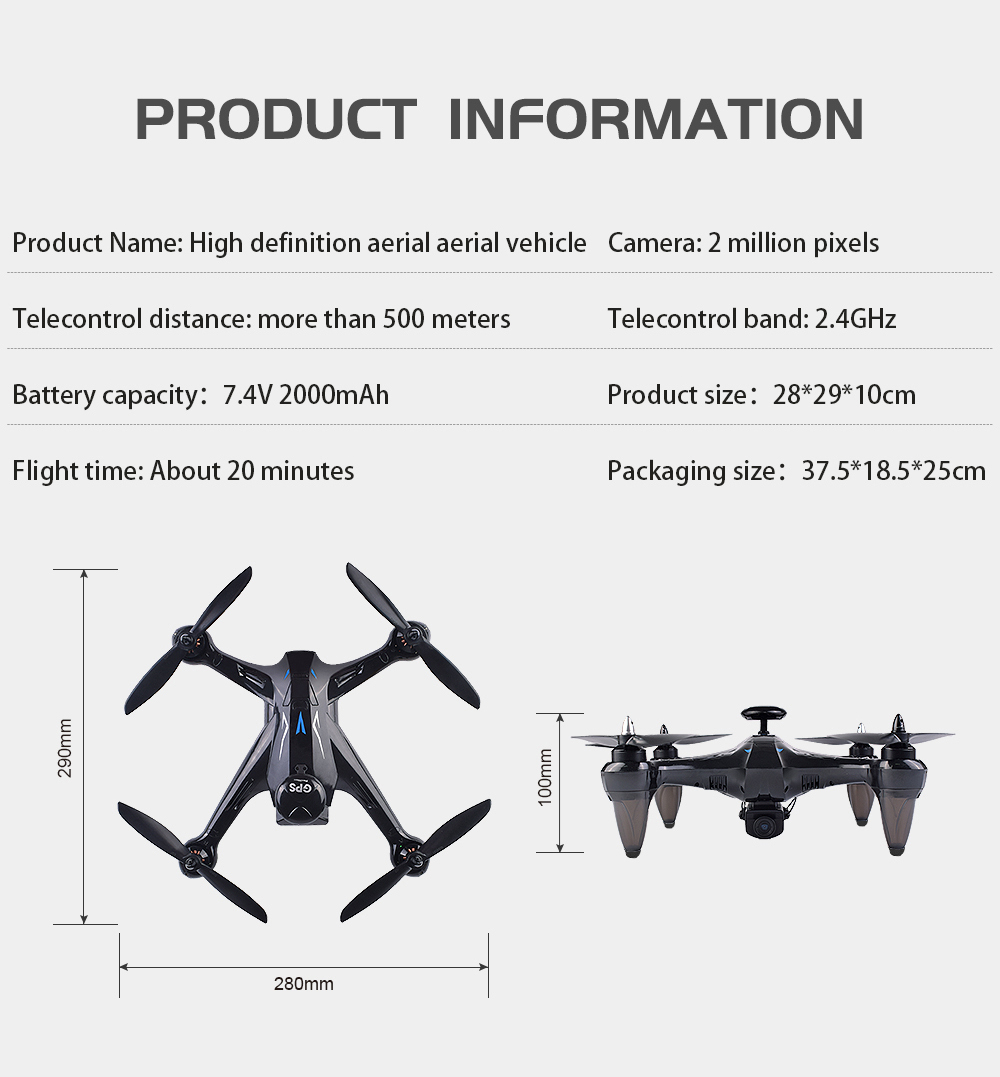 XINLIN SHIYE GW198 5G WIFI FPV with 1080P HD Camera Double GPS Brushless RC Quadcopter RTF - Blue