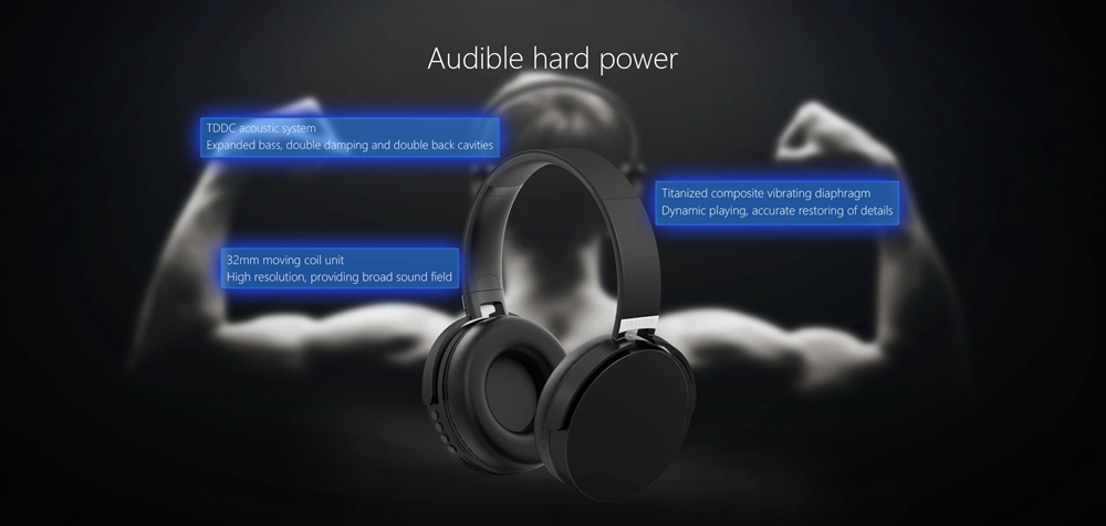 JAKCOM BH2 Bluetooth Headset with Mic Active Noise Reduction - Black