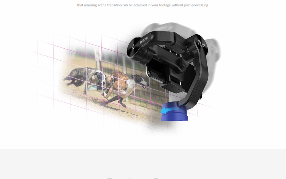 Zhiyun Smooth 4 3-Axis Brushless Handheld Gimbal Stabilizer for Smartphone - White