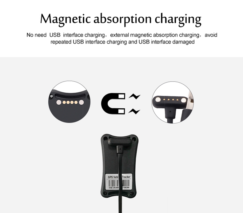 TK200 Mini Pet GPS Tracker IP66 GPS Locator Tracking Low Battery Alarm Car-styling Trackers - Black