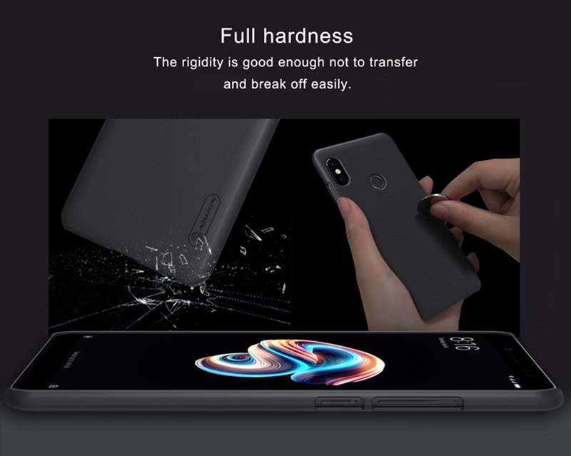 NILLKIN Hard Phone Csse for Xiaomi Redmi Note 5 Pro Protective Back Cover - Black