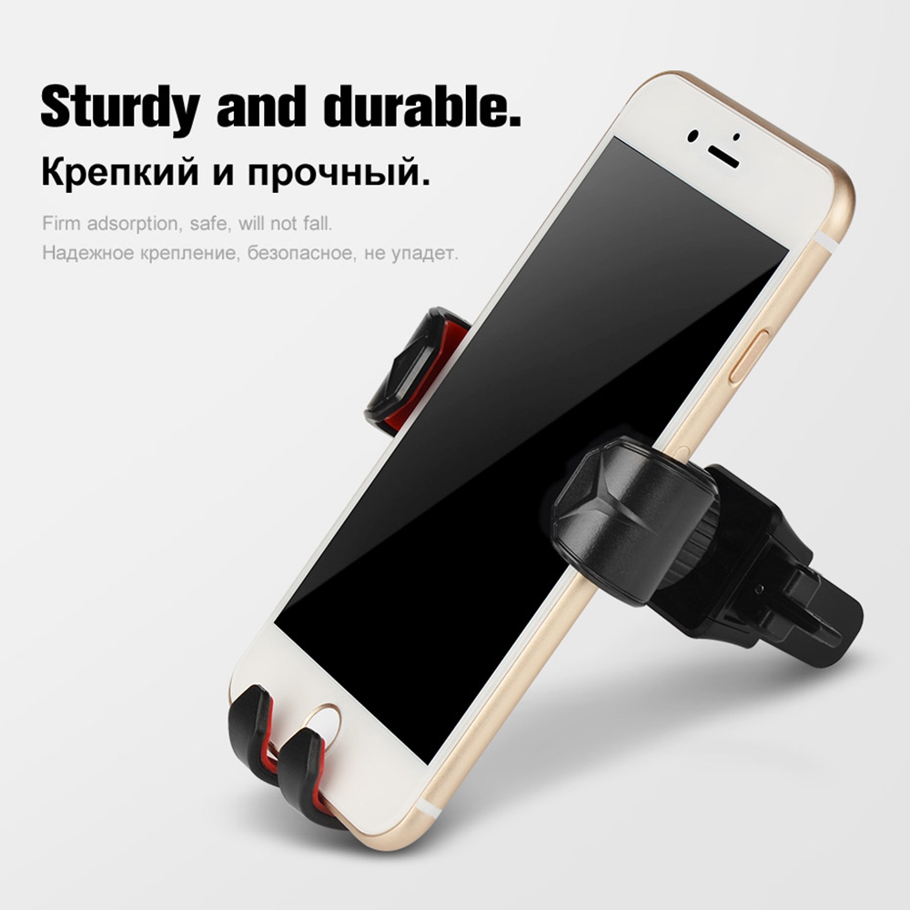 HOCO CA22 Gravity Auto Lock 360 Degree Rotation Car Phone Holder Air Vent Mount - Yellow