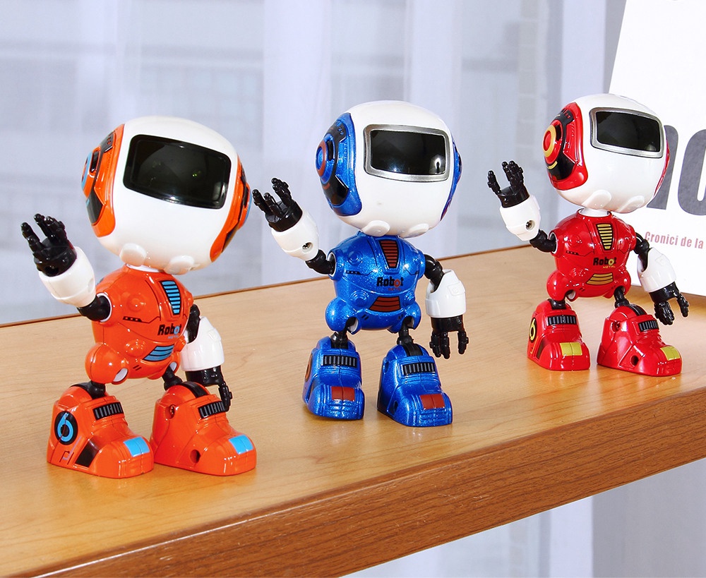 Smart Robot Toy Head Touch-Sensitive with LED Light for Kids - Red