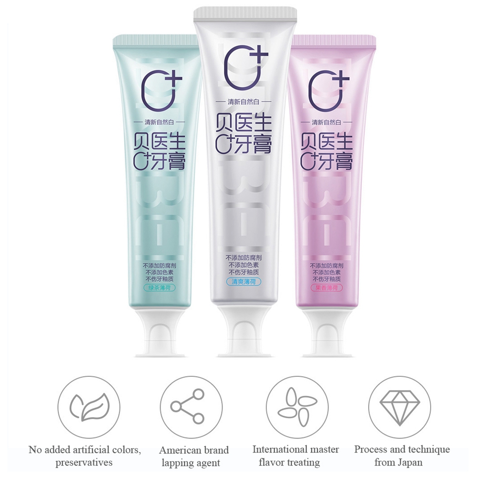 3PCS Xiaomi Doctor Bei 0+ Toothpaste Safety Formula Natural