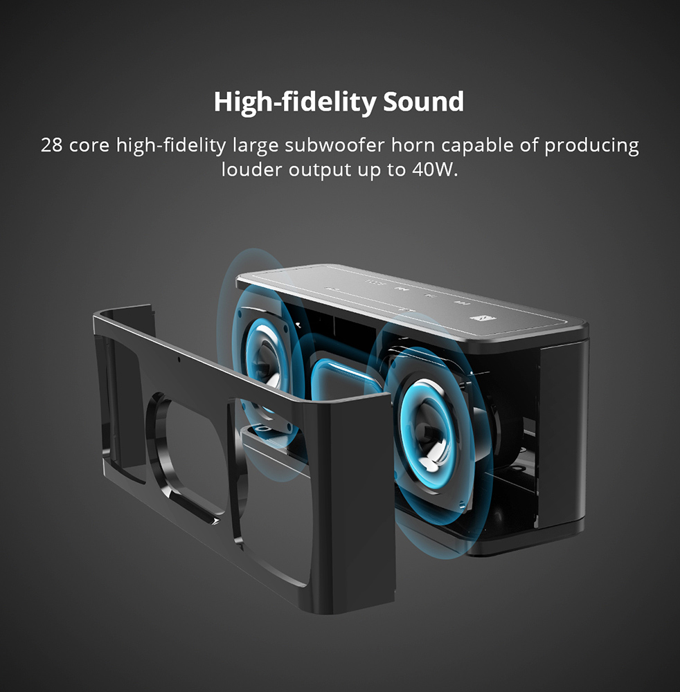 Tronsmart Element Mega Bluetooth Speaker + Tronsmart Encore S1 Magnetic Bluetooth Headphones - Black