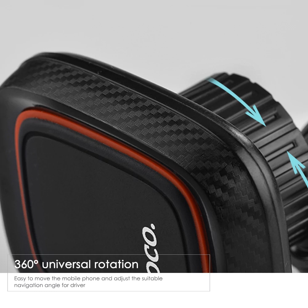 HOCO CA23 Magnet Car Mount Phone Holder 360 Degree Rotation - Black