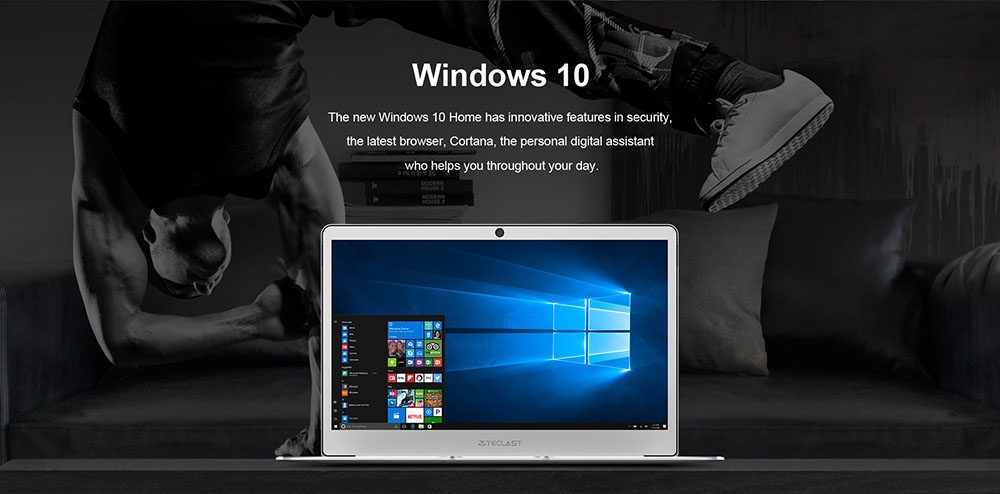 Teclast F7 Business Laptop Intel Apollo Lake N3450 Quad Core 14 Inch 1920*1080 6GB RAM 64GB eMMC Windows 10 - Silver