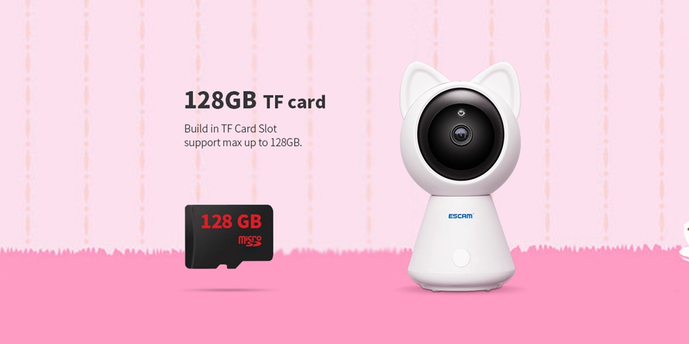 ESCAM QF509 1080P WiFi IP Camera Pan/Tilt Monitor IR ONVIF Network Camera Support Motion Detector Security Camera -White