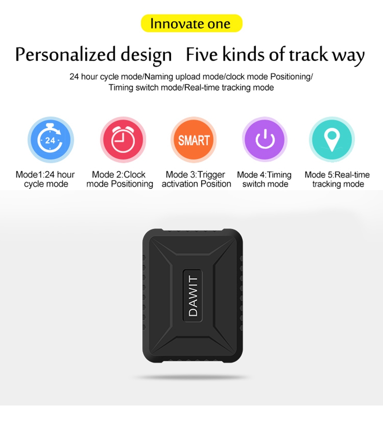 TK800B Car GPS Tracker Realtime GSM GPRS GPS Locator Vehicle Tracking Device Google Link Real Time - Black