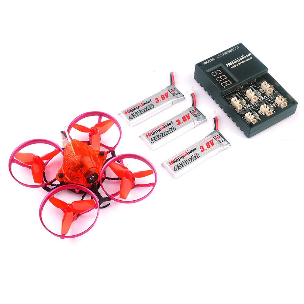 Happymodel Snapper7 75mm FPV Brushless Whoop Racing Drone with Crazybee F3 OSD 5A ESC Frsky Receiver BNF - Three Battery