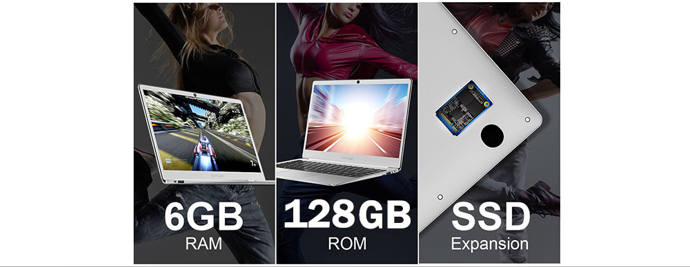 Teclast F7 Business Laptop Intel Apollo Lake N3450 Quad Core 14 Inch 1920*1080 6GB RAM 128GB SSD Windows 10 - Silver