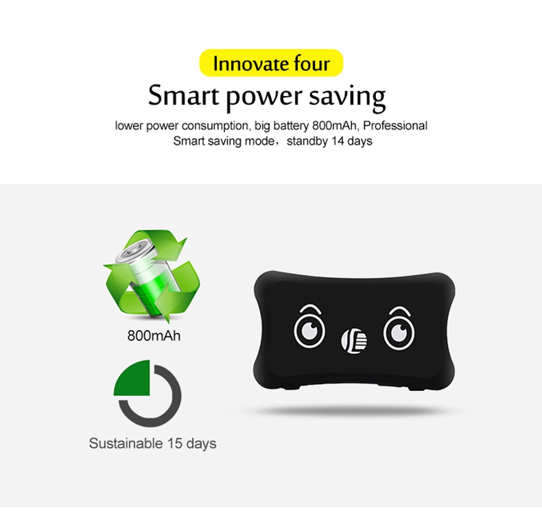 TK200 Mini Pet GPS Tracker IP66 GPS Locator Tracking Low Battery Alarm Car-styling Trackers - Black