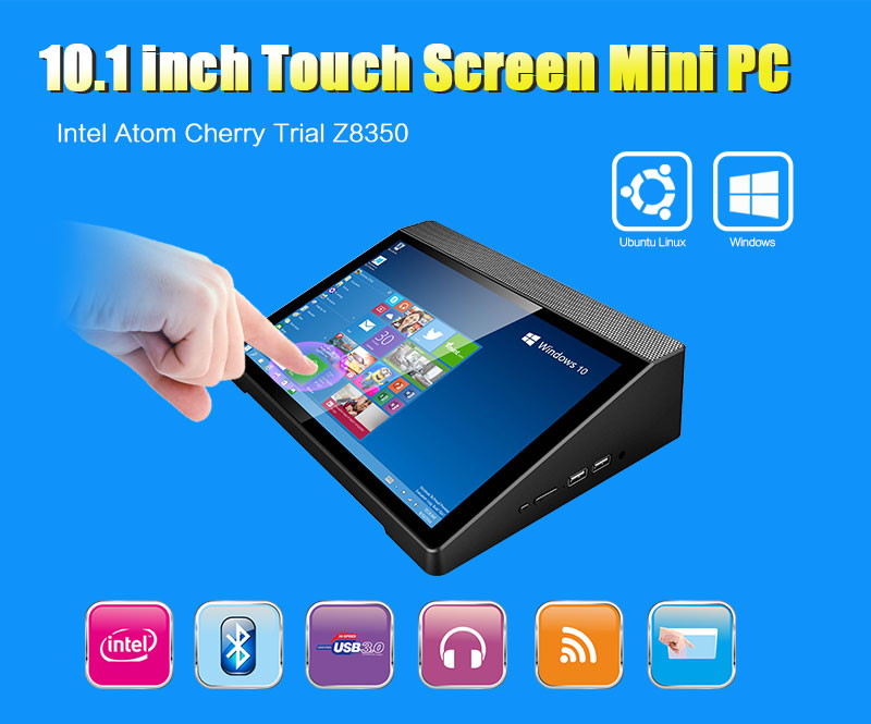ECDREAM T9 4GB/32GB 10.1 Inch 1920*1200 IPS Touch Screen Mini PC Licensed Windows 10 Home Intel Cherry Trail Z8350 802.11b/g/n WiFi LAN Bluetooth HDMI USB 3.0