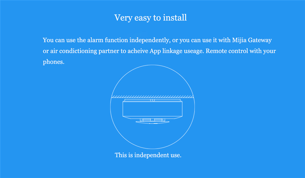 Xiaomi Honeywell Fire Alarm Detector APP Remote Monitor System Photoelectric Smoke Sensor -White