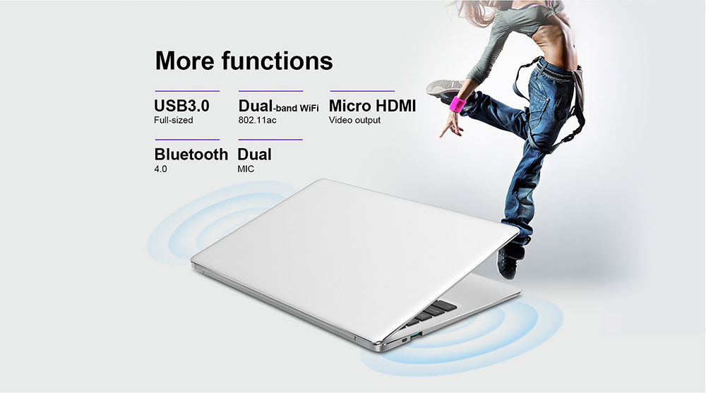 Teclast F7 Business Laptop Intel Apollo Lake N3450 Quad Core 14 Inch 1920*1080 6GB RAM 64GB eMMC Windows 10 - Silver