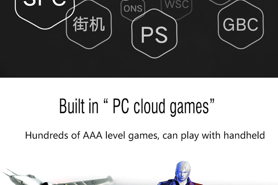 GPD XD Plus Gamepad Tablet PC MT8176 Quad Core 5.0 Inch 1280*720 Android 7.0 Handheld Game 4GB RAM 32GB ROM - Black