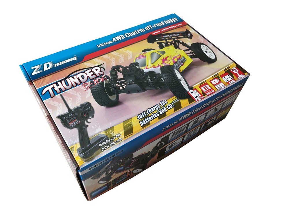 ZD Racing 9102 Thunder B-10E 2.4G 1:10 4WD Brushless Off-road RC Car RTR - Yellow