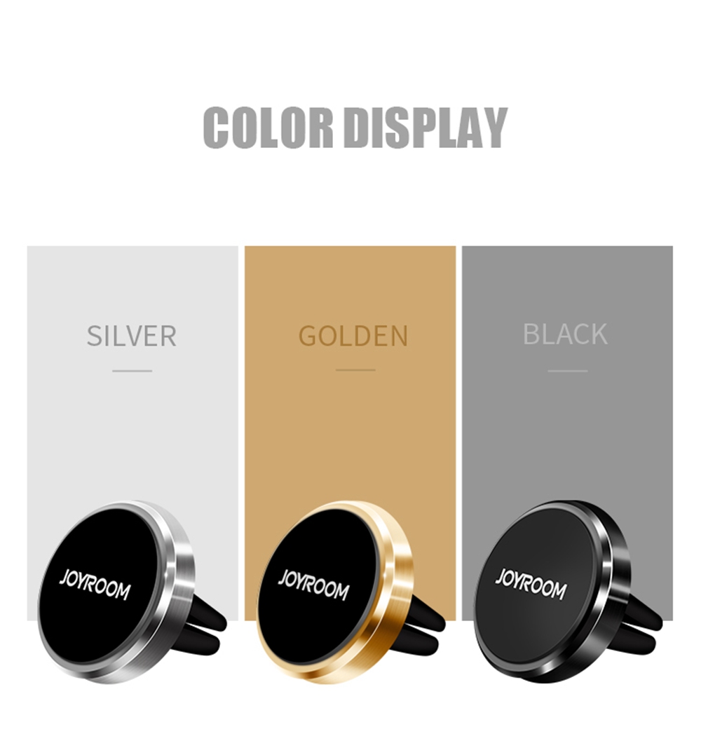 JOYROOM ZS122 Magnetic Universal Air Vent Car Holder Stand Mobile Phone Mount Holder Bracket - Black