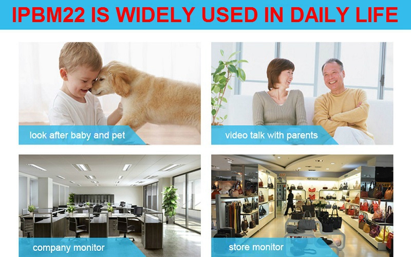ZBEN 720P WiFi Baby Monitor Camera Z-BEN CCTV Cam IR Cut 2 Way Audio Motion Detection Alarm IP Camera -White
