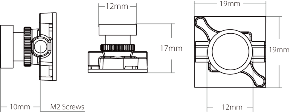 RunCam Micro Sparrow 2 FPV Mini Camera Super WDR OSD 2.1mm 700TVL CMOS Sensor FOV 150 Degree 4:3 - NTSC