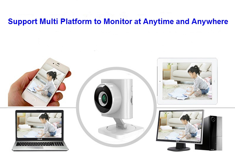 ZBEN 720P WiFi Baby Monitor Camera Z-BEN CCTV Cam IR Cut 2 Way Audio Motion Detection Alarm IP Camera -White