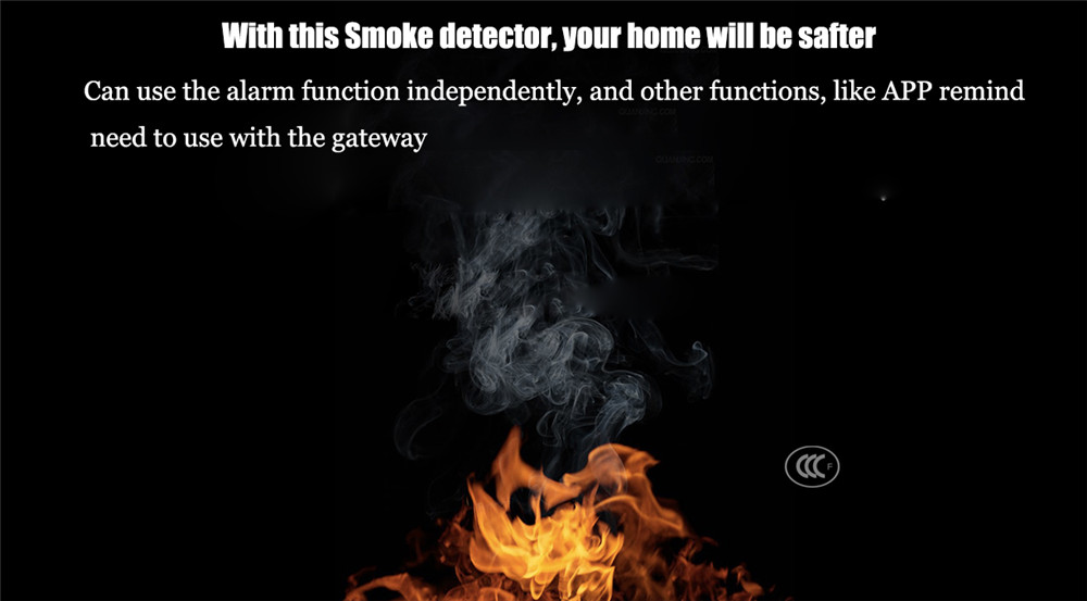 Xiaomi Honeywell Fire Alarm Detector APP Remote Monitor System Photoelectric Smoke Sensor -White