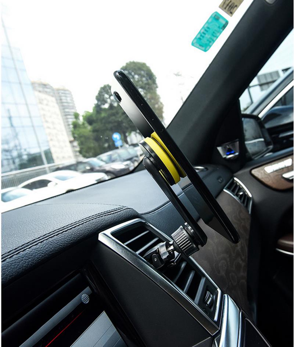 HOCO CA17 Strong Magnetic 360 Degree Rotation Car Mount Air Vent Phone Holder Stand For Smartphone - White + Blue