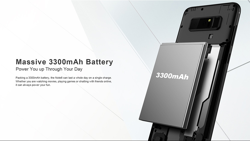 Meiigoo Note 8 5.99 Inch Smartphone Full Screen 4GB 64GB MTK6750T Octa Core Dual Rear Camera Android 7.0 Touch ID - Blue