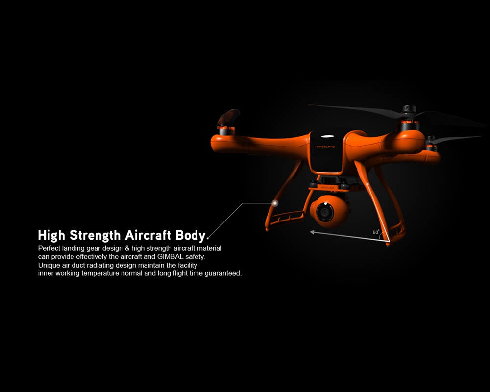 Wingsland M1 Minivet 5.8G GPS FPV 3-Axis Gimbal 1080P HD Camera RC Quadcopter RTF - Orange