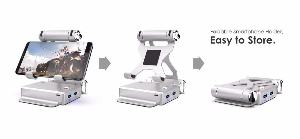 GameSir X1 Bluetooth BattleDock Converter Keyboard and Mouse Adapte for PUBG FPS games, RoS,Knives Out,Free Fire -Silver