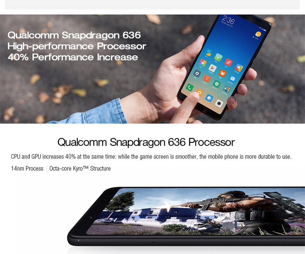 Xiaomi Redmi Note 5 5.99 Inch Smartphone Snapdragon 636 Octa Core 3GB 32GB 5.0MP+12MP Dual Rear Cameras MIUI 9 OS 18:9 Full Screen - Rose Gold