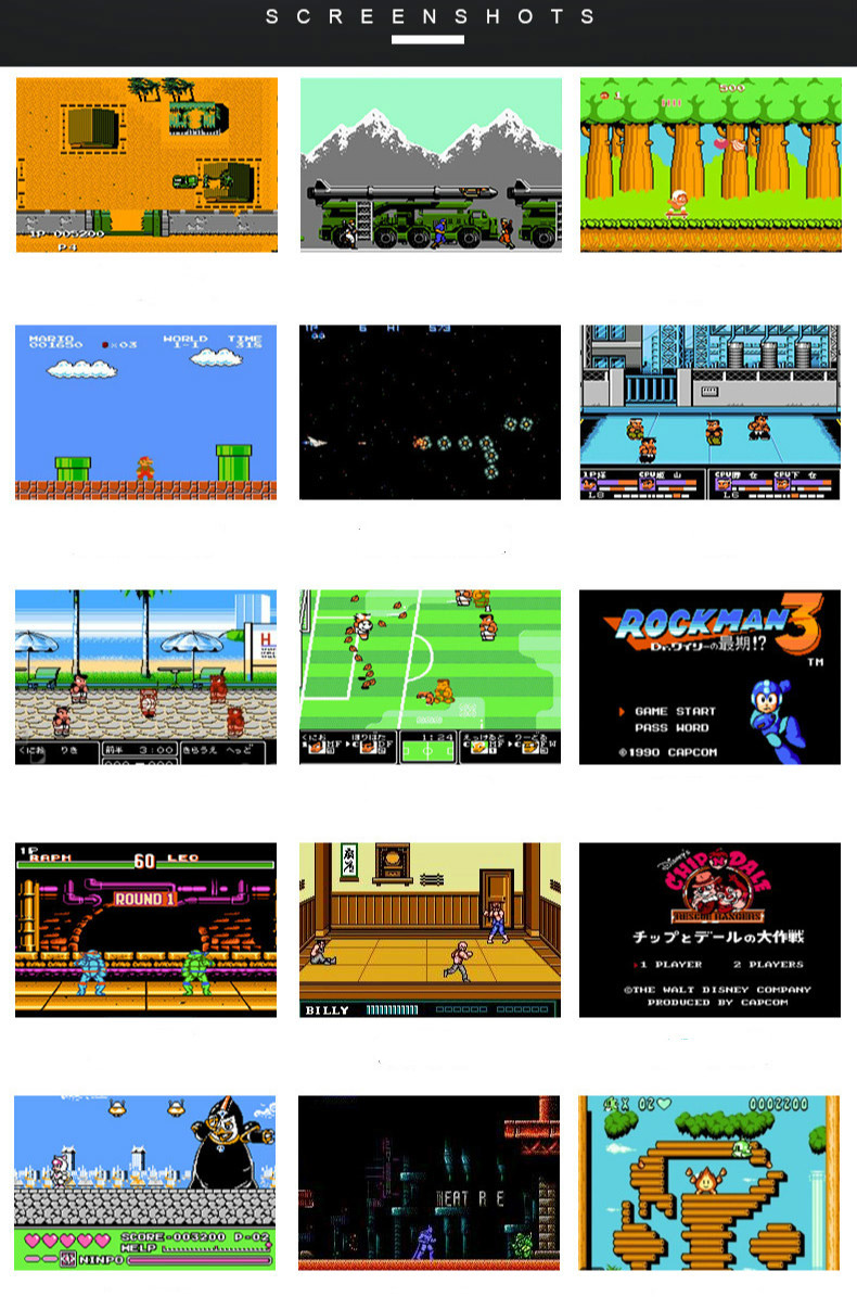 Coolbaby RS-6 Mini Retro Handheld Game Console 2.5 inch LCD Built-in 129 Games - Black