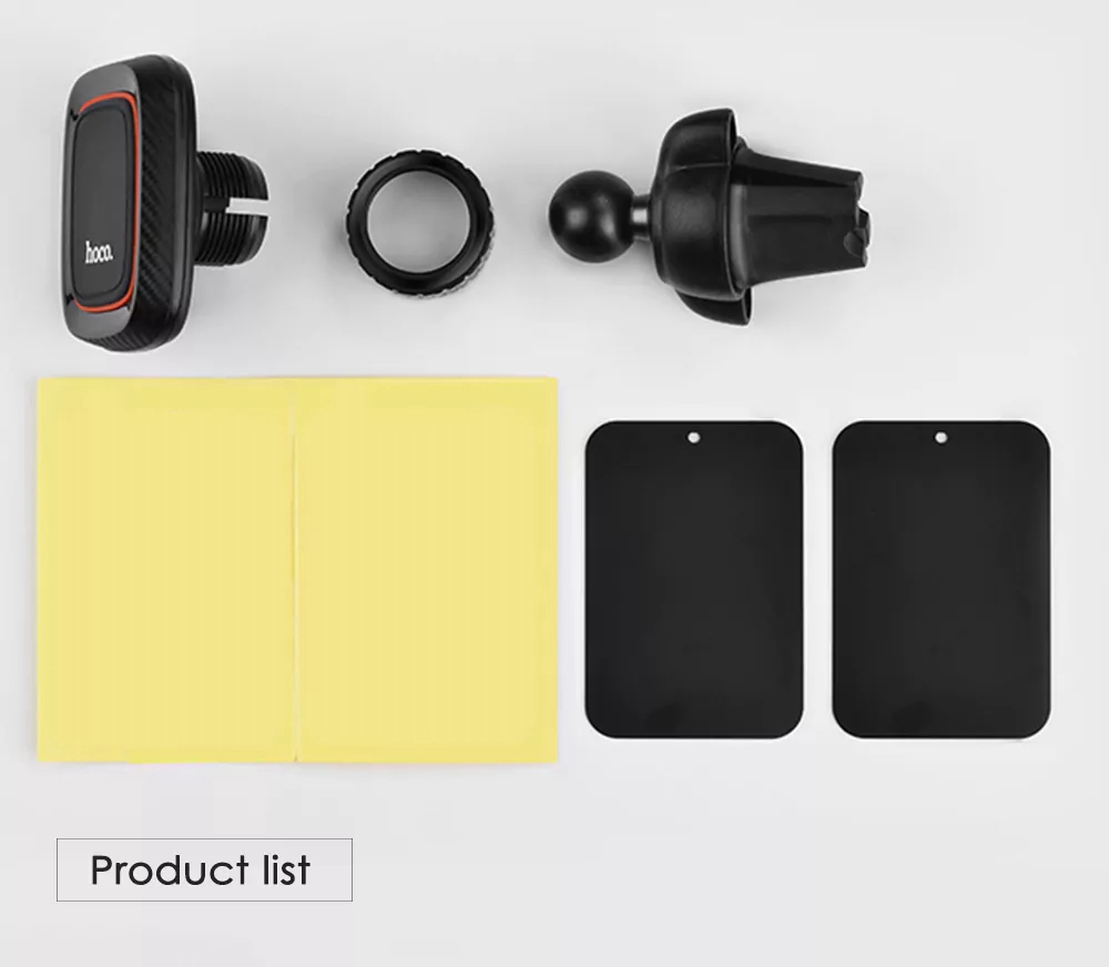 HOCO CA23 Magnet Car Mount Phone Holder 360 Degree Rotation - Black