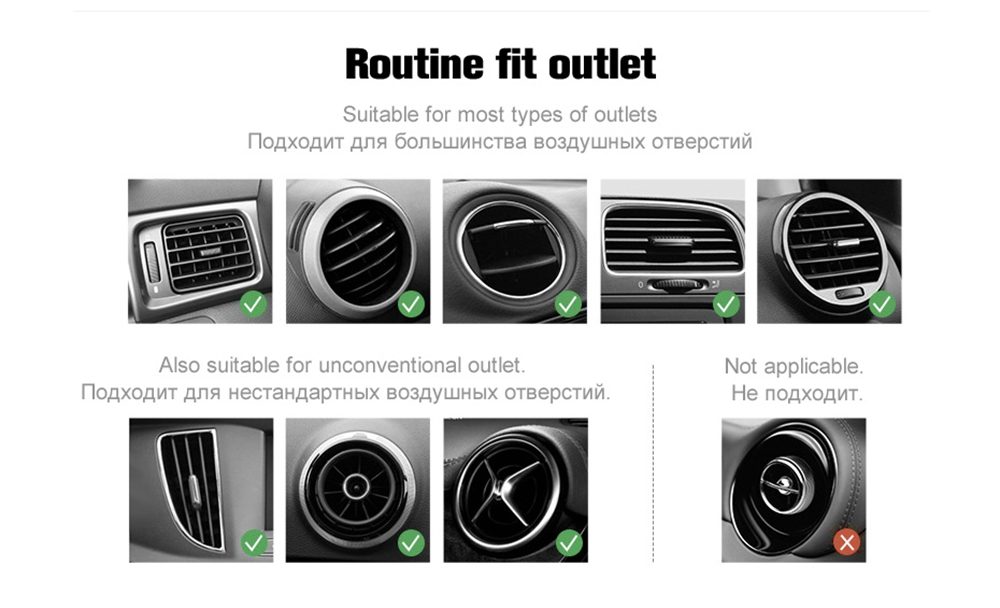HOCO CA22 Gravity Auto Lock 360 Degree Rotation Car Phone Holder Air Vent Mount - Yellow