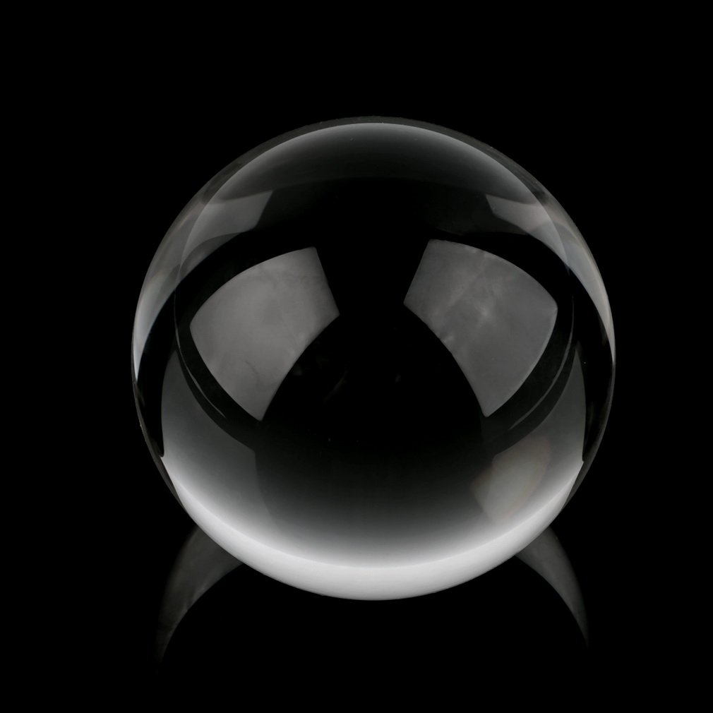 60mm Clear Round Glass Artificial Crystal Ball Sphere Decoration - Transparent