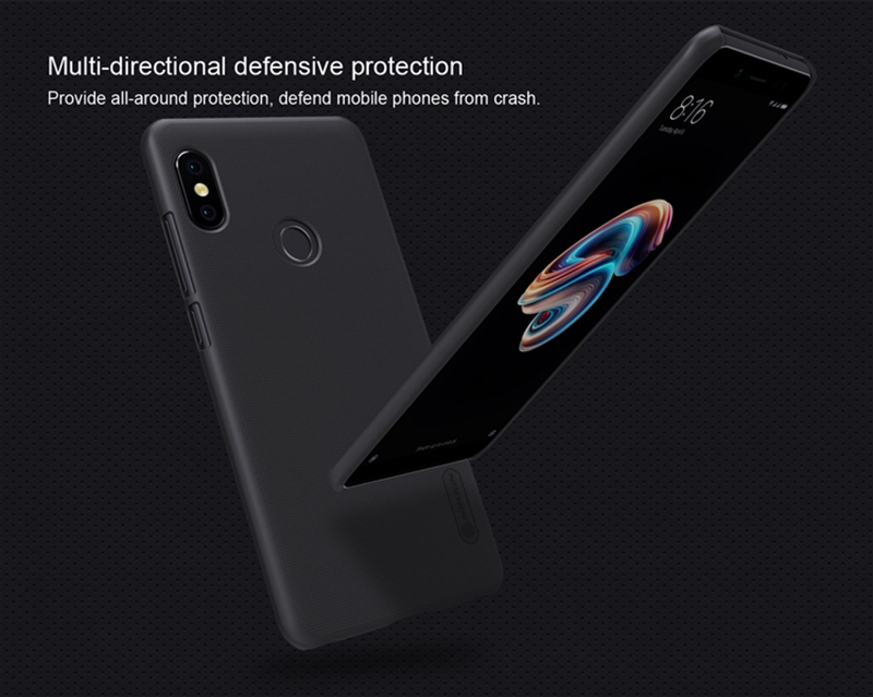 NILLKIN Hard Phone Csse for Xiaomi Redmi Note 5 Pro Protective Back Cover - Black