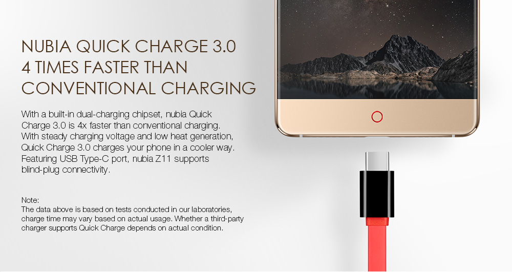 Nubia Z11 NX531J 5.5 Inch Smartphone aRC 2.0 Corning Gorilla Glass Screen 4GB 64GB Snapdragon 820 16.0MP Camera Touch ID Type-C NFC QC3.0 - Champagne Gold