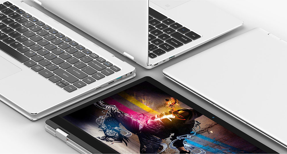 Teclast F6 Pro Notebook Fingerprints Intel Core m3-7Y30 Dual Core 13.3" 1920*1080 IPS Screen 8GB RAM 128GB ROM Windows 10 Dual Band Wifi - Silver