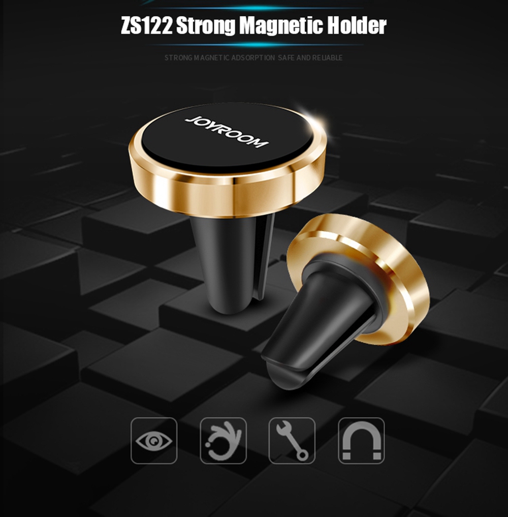 JOYROOM ZS122 Magnetic Universal Air Vent Car Holder Stand Mobile Phone Mount Holder Bracket - Black