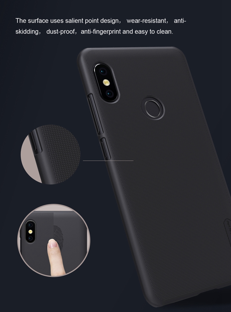 NILLKIN Hard Phone Csse for Xiaomi Redmi Note 5 Pro Protective Back Cover - Black